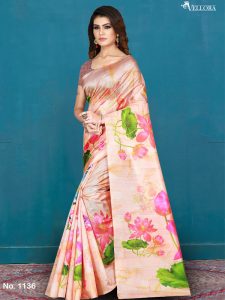 Multicolor Silk Digital Print Saree