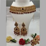 Golden & Silver Colour Bridal Wedding Jewellery Alloy And Copper Necklace Sets for Women