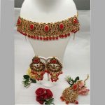 Golden & Silver Colour Bridal Wedding Jewellery Alloy And Copper Necklace Sets for Women