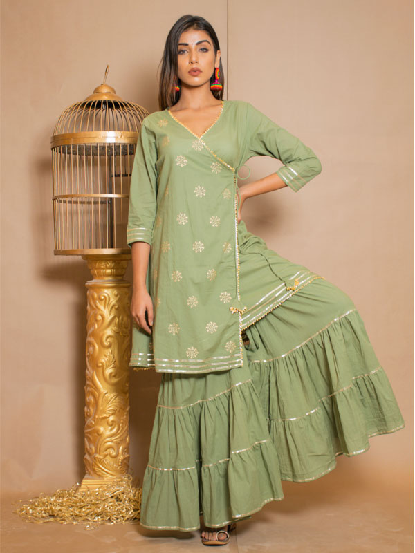 mehndi green dress