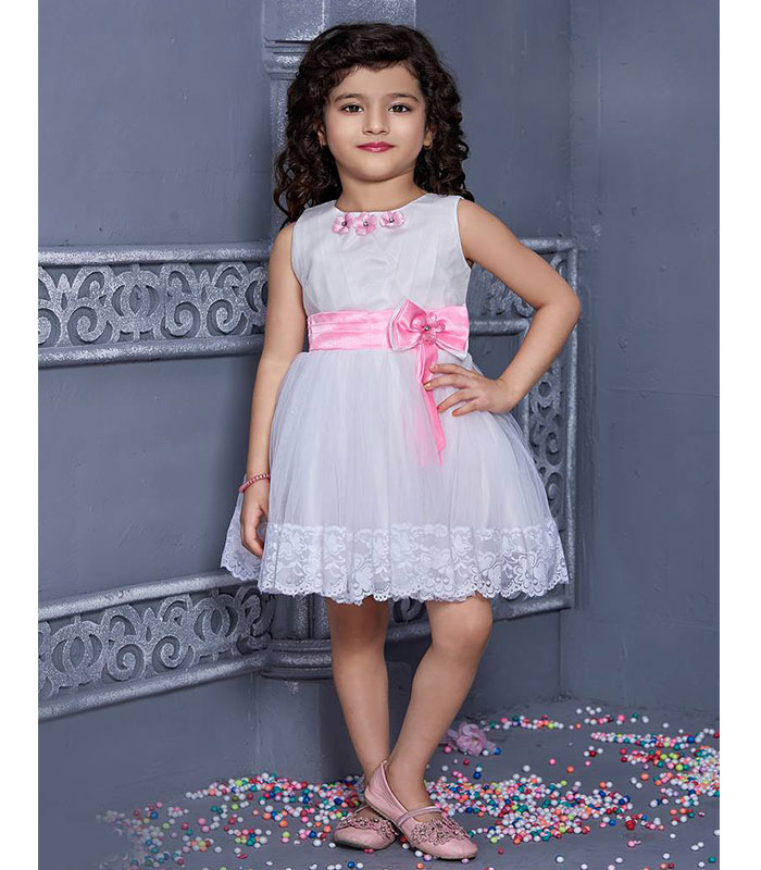 Glitter Pink Flower Girl Princess Dress First Communion Gown Birthday –  coolBthat