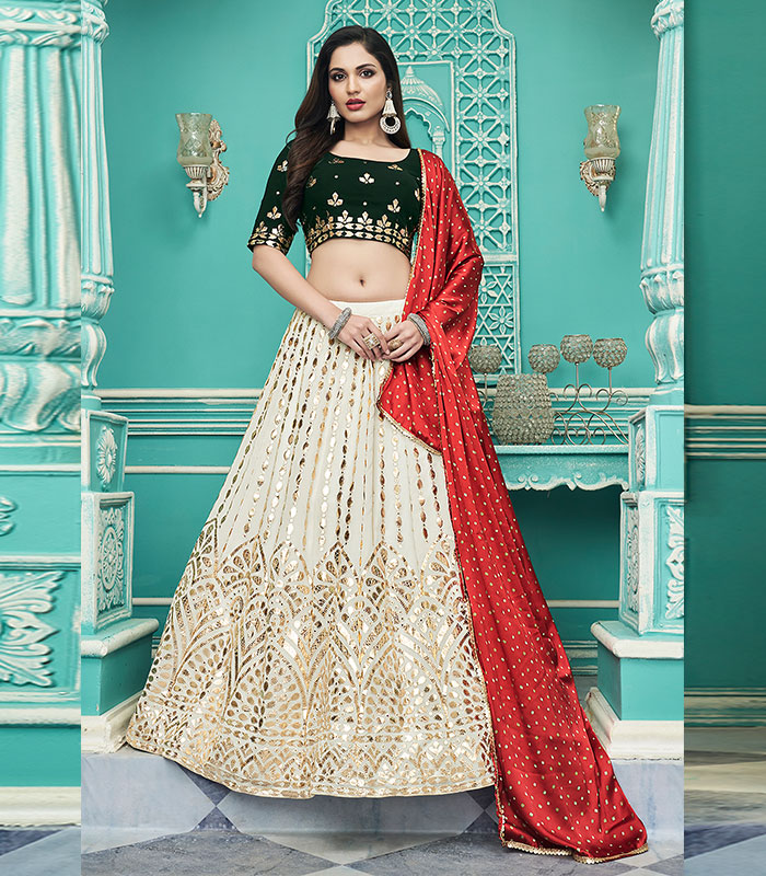 Buy Amreen Lehenga - Red Online for Women from Anita Dongre