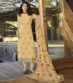 Yellow Georgette Party Wear Salwar Kameez