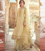 Cream Georgette Pakistani Salwar Kameez