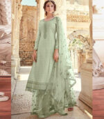 Sea Green Georgette Pakistani Salwar Kameez