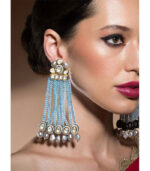 Contemporary Kundan Polki Earrings