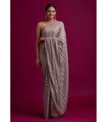 Grey Rangoli Silk Multi Thread Saree