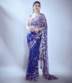 Madhuri Dixit Blue Desi Look Saree