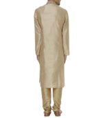 Gold Cotton Reception Wear Kurta Pyjama