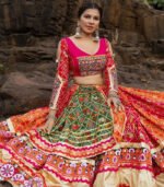 Orange Most Trending Heavy Flair Navratri Chaniya Choli