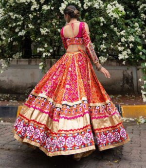 Orange Most Trending Heavy Flair Navratri Chaniya Choli