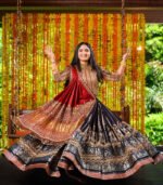 Black And Red Heavy Flair Navratri Lehenga Choil