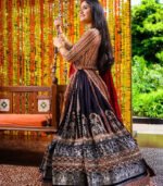 Black And Red Heavy Flair Navratri Lehenga Choil