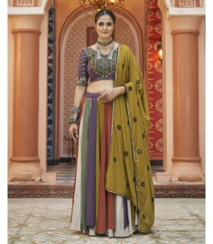 Multicolor Viscose Rayon Na Best Navratri Lehenga Choli